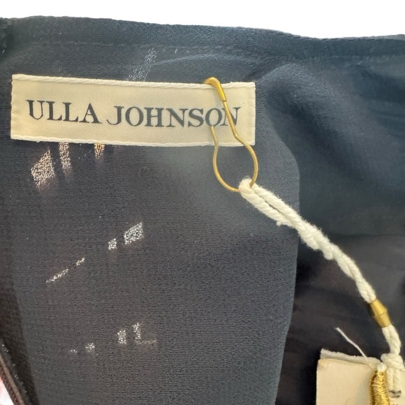 Ulla Johnson - NWT Silk Odette Midnight Smocked Long Sleeve Mini Dress Sz 2 - Picture 11 of 14